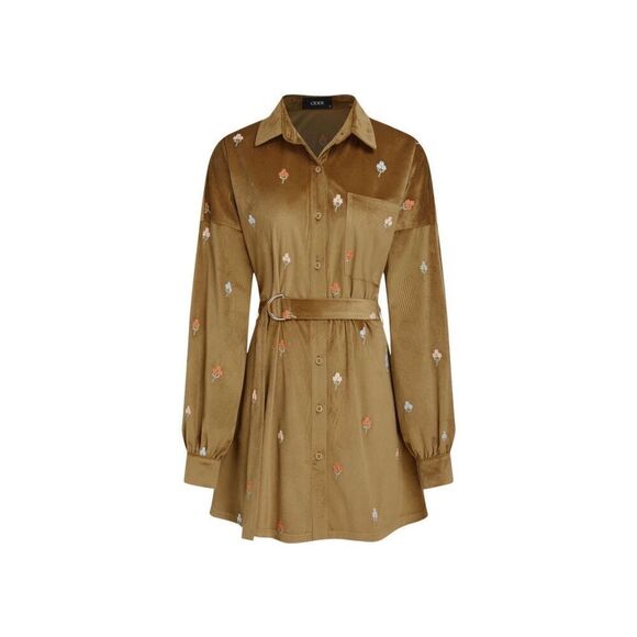 Modcloth Dresses & Skirts - NWT Cider Corduroy Retro Embroidery Mini Dress Medium